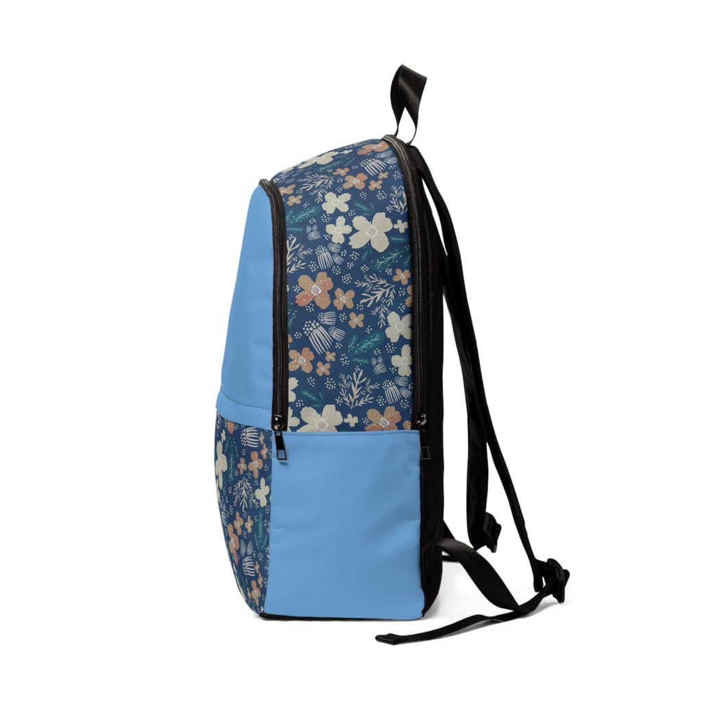 Floria Blue Fabric Backpack