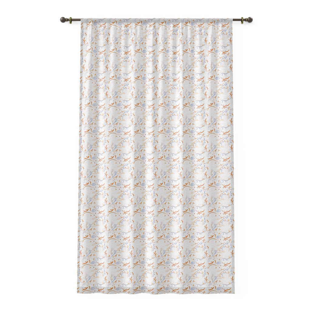 Floral Window Curtain - Modern Decor