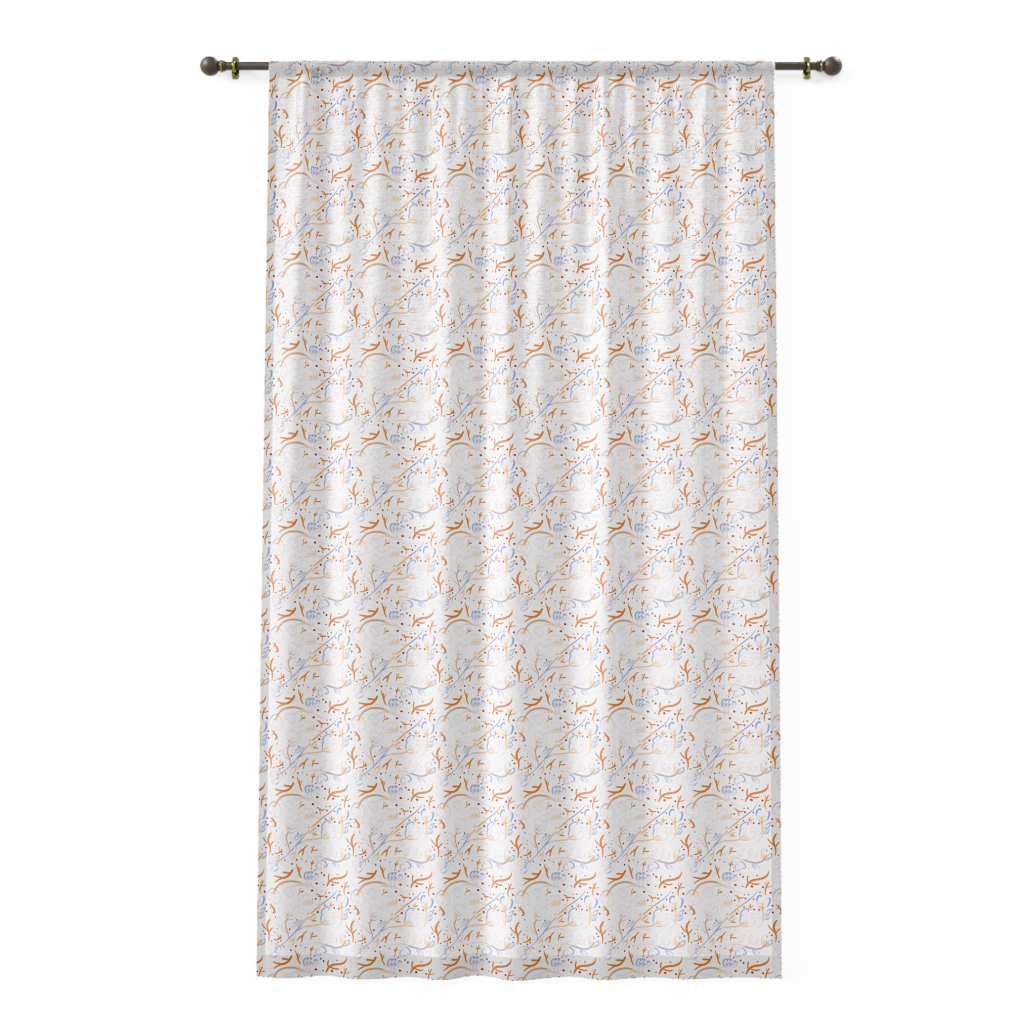 Floral Window Curtain - Modern Decor