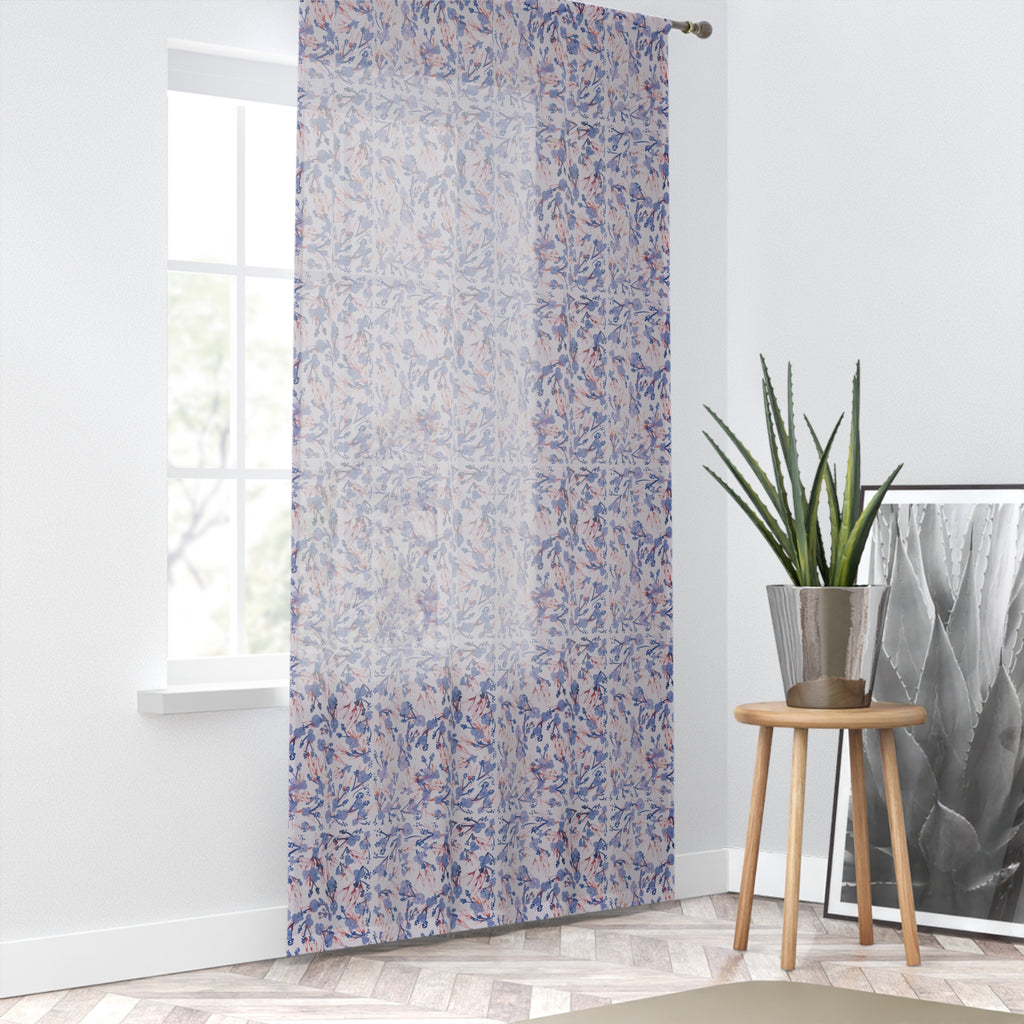 Floral Window Curtain - Modern Decor