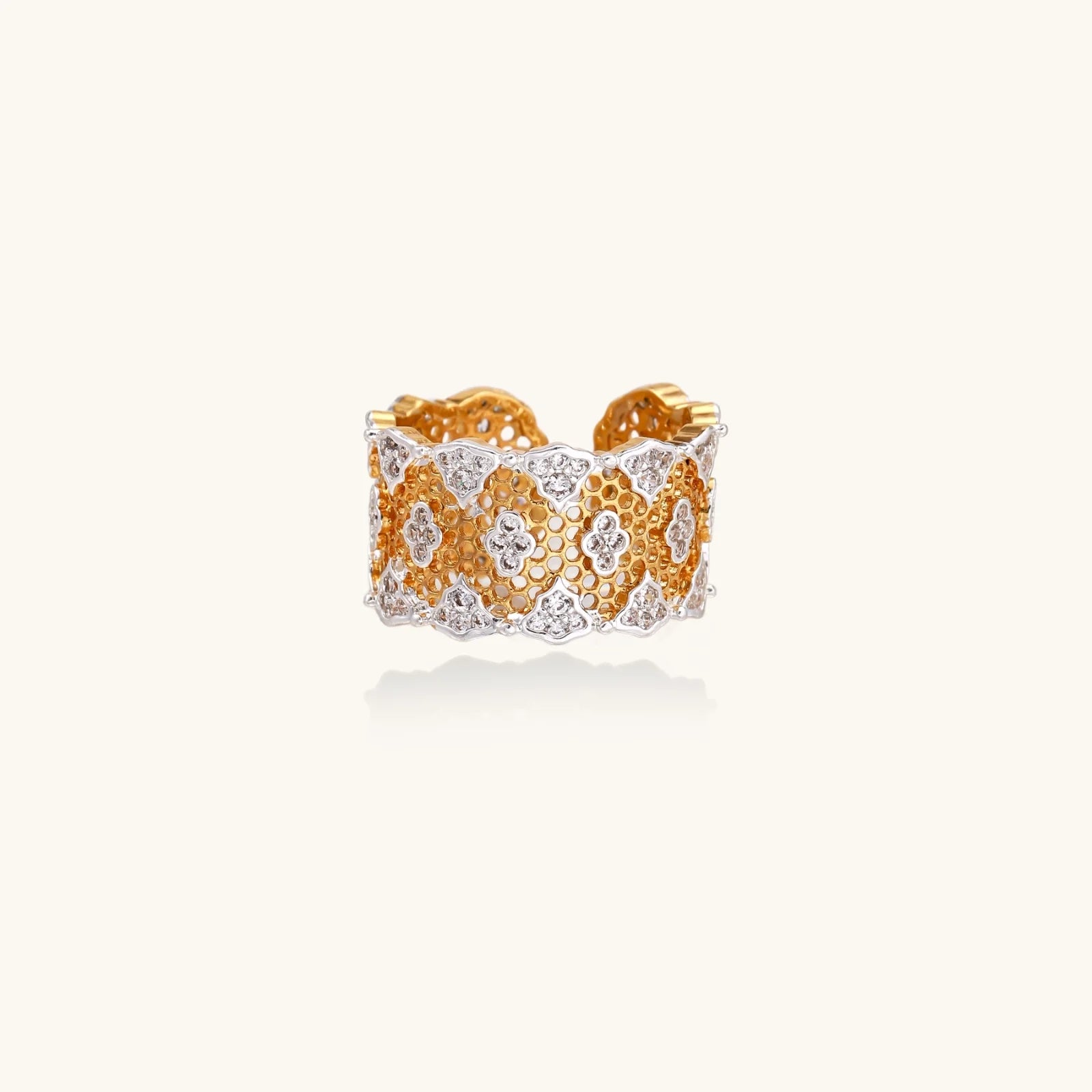 Honeycomb Crystal Power Ring