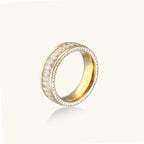 14K Gold Plated Crystal Empire Ring
