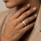 14K Gold Plated Crystal Empire Ring