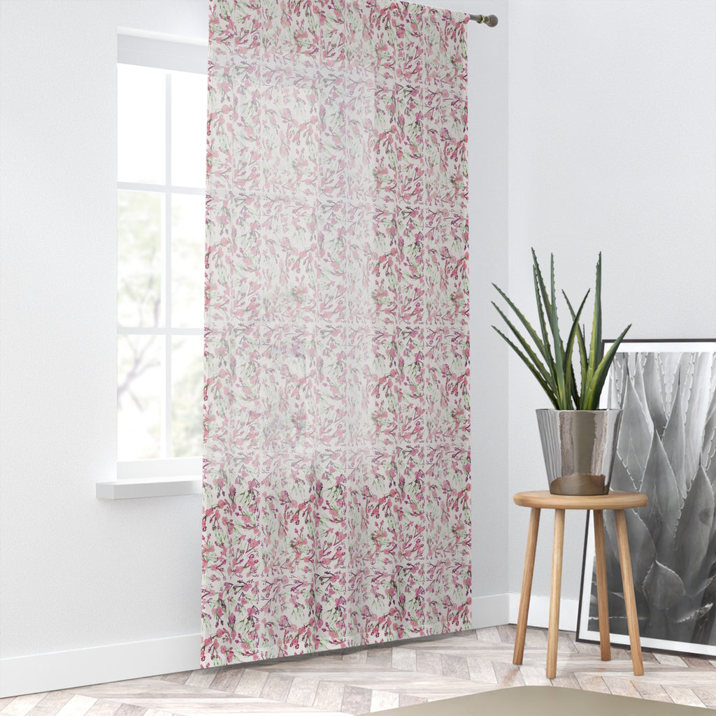 Floral Window Curtain - Modern Decor