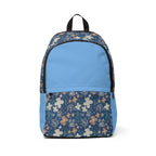Floria Blue Fabric Backpack