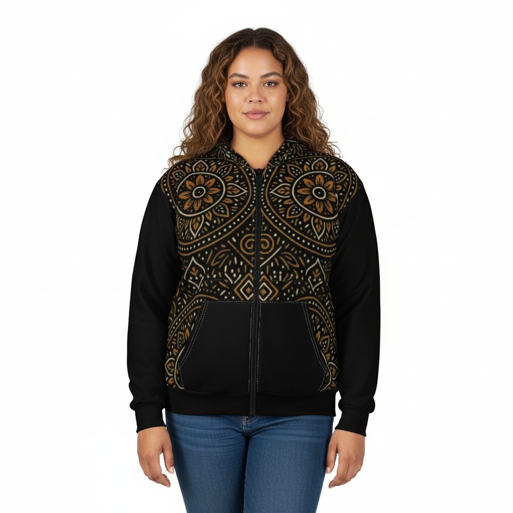 Signé Kasadji Unisex Zip Hoodie