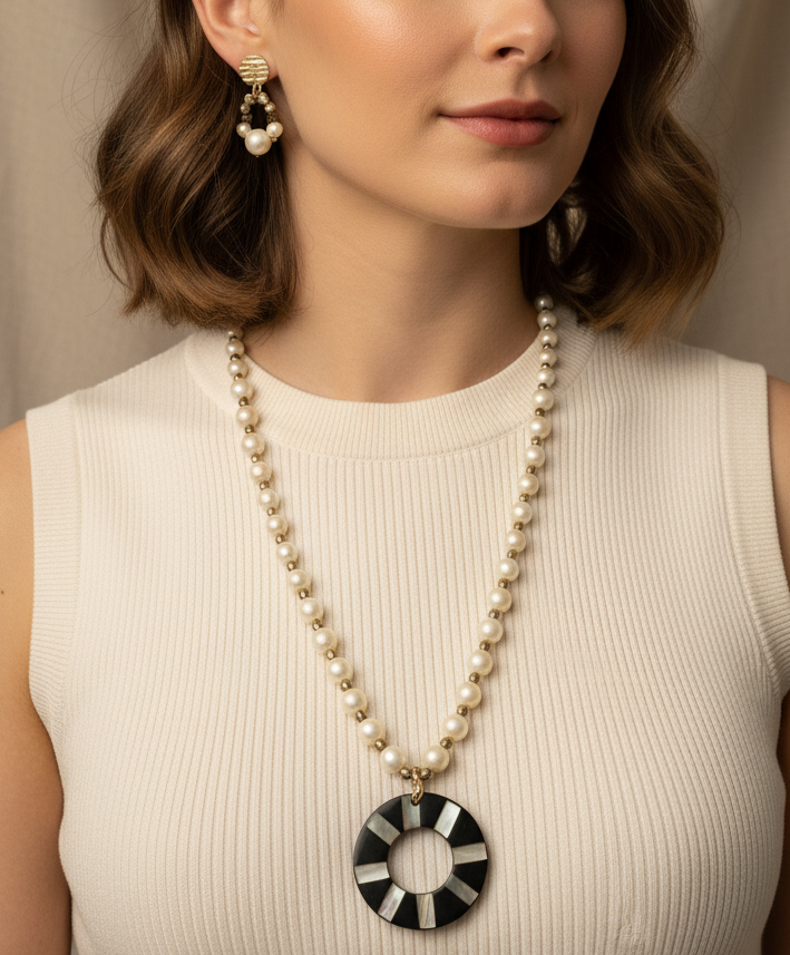 Elegant Handmade Pearl Jewelry Set - Exclusive (Only 1 Made)