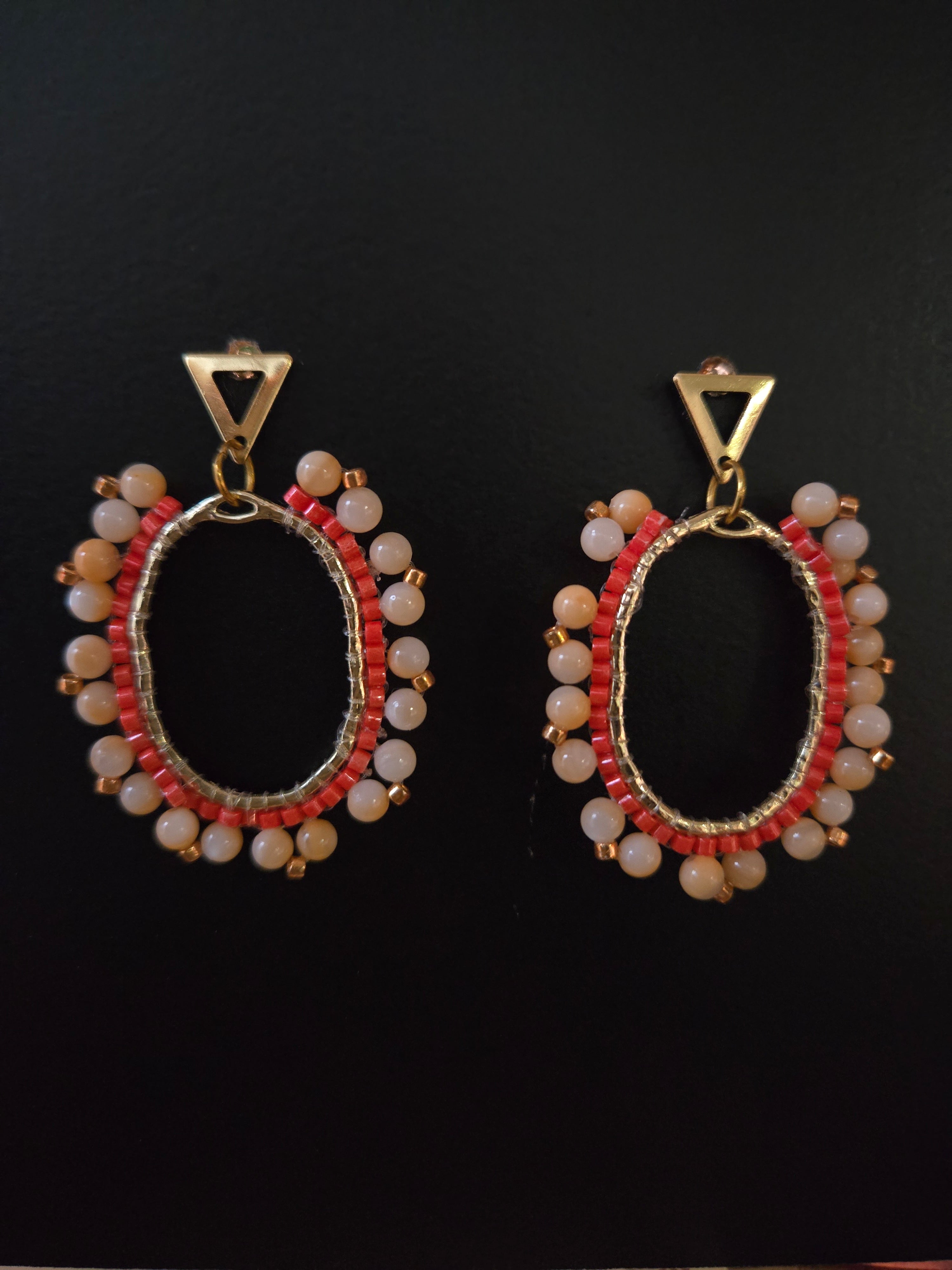 Beaded Hoop Earrings - Exclusive (Only 1 Made)