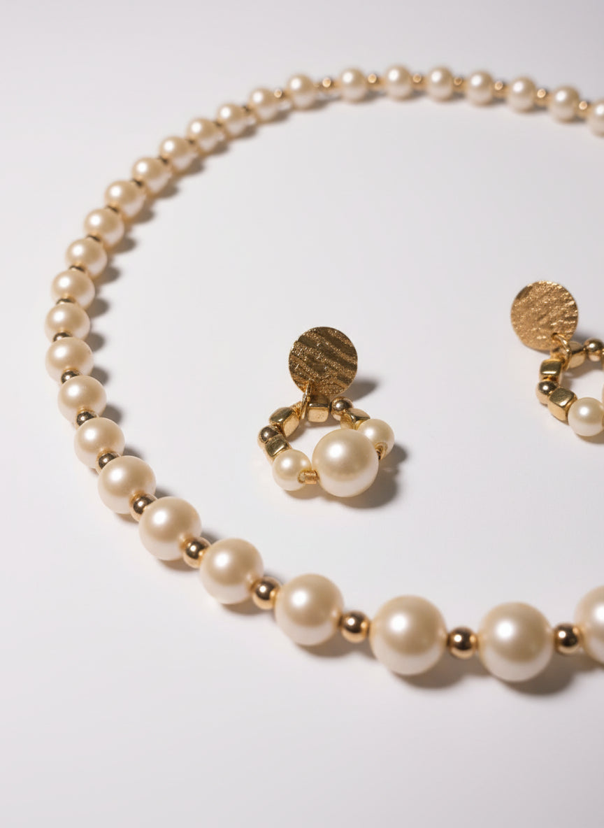 Elegant Handmade Pearl Jewelry Set - Exclusive (Only 1 Made)