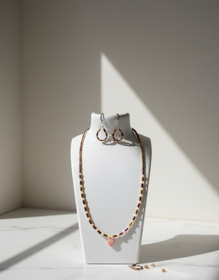 Handmade Minimalistic Design Jewelry Set - Exclusive (Only 1 Made)