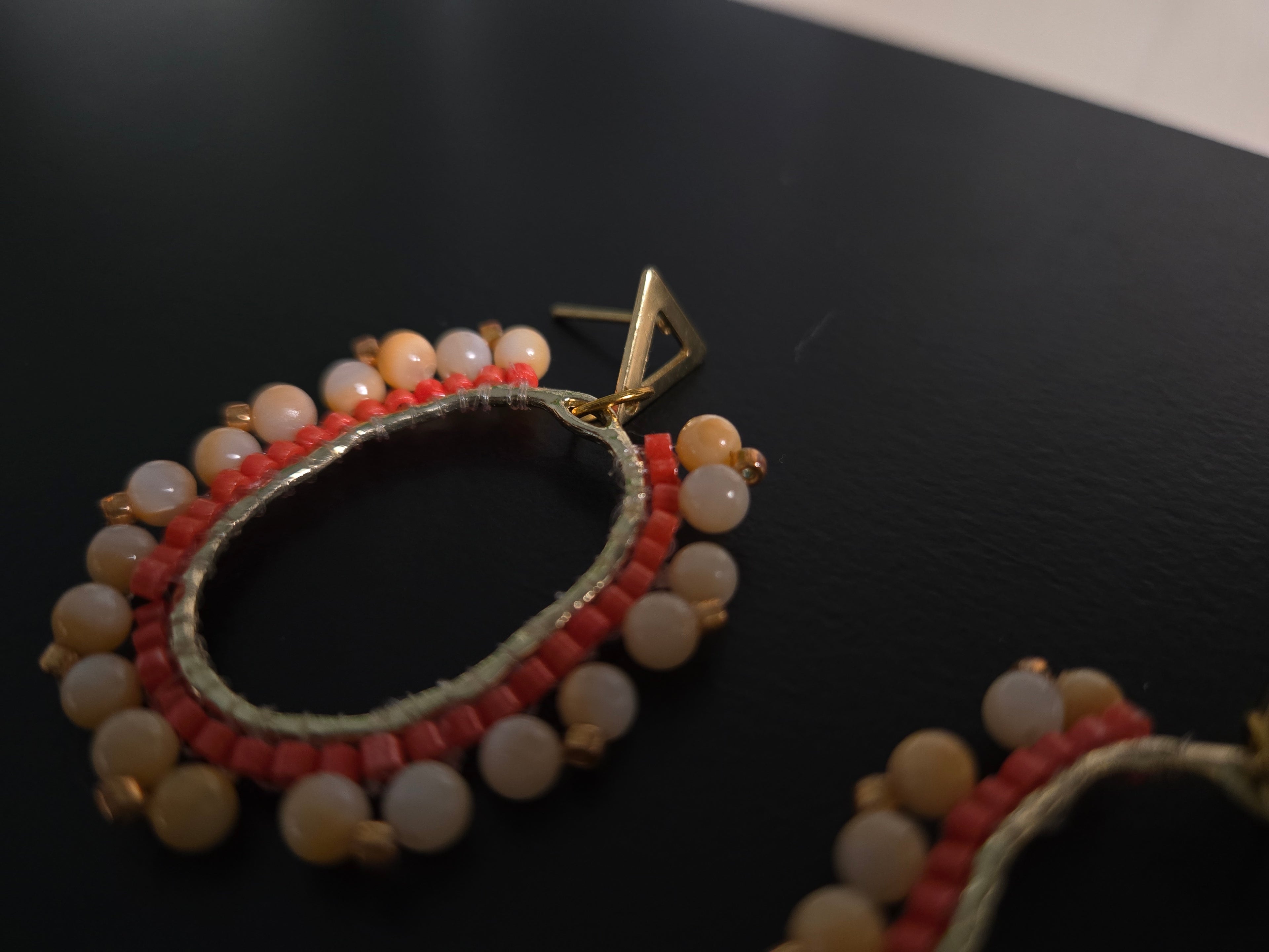 Beaded Hoop Earrings - Exclusive (Only 1 Made)