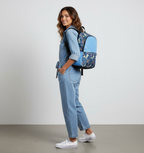 Floria Blue Fabric Backpack