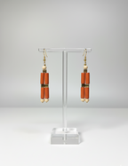 Handmade Earthy Wood Dangle Earrings - Exclusive (Only 1 Made)