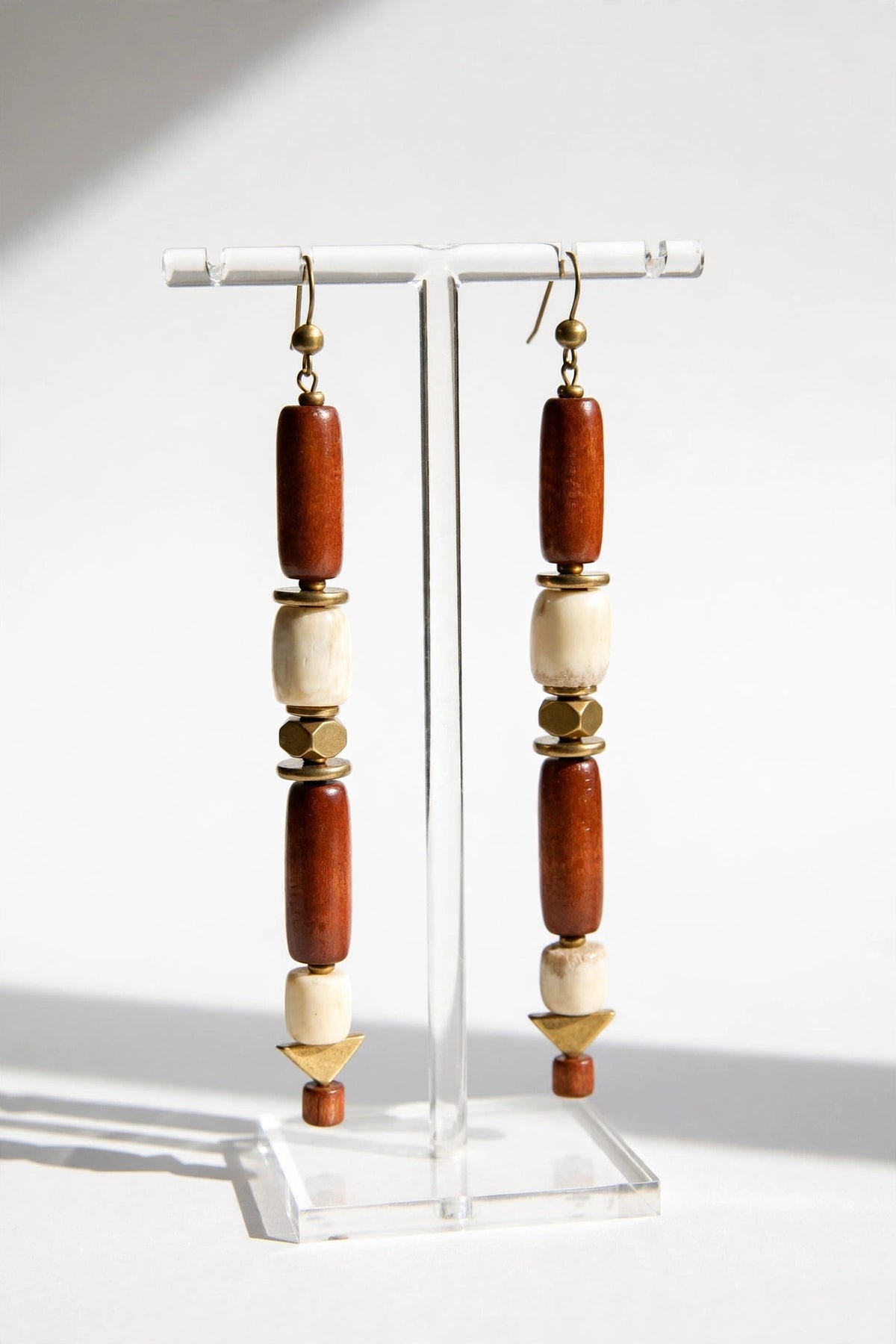 Terra Wood Statement Earrings – Showroom (Display Only)